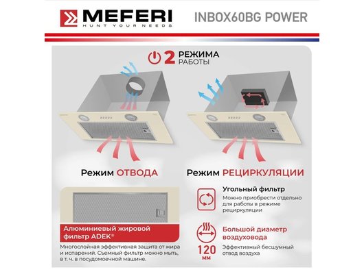 Вытяжка MEFERI INBOX60BG POWER